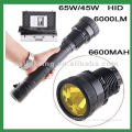 50W 65W 75W 85W Rechargeable Ultra Bright Zoom HID Flashlight